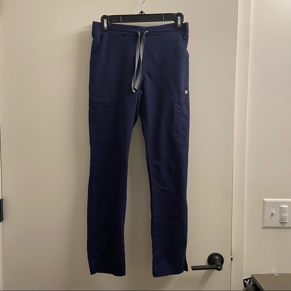 Classic Navy Blue Figs Yola Scrub Pants XS